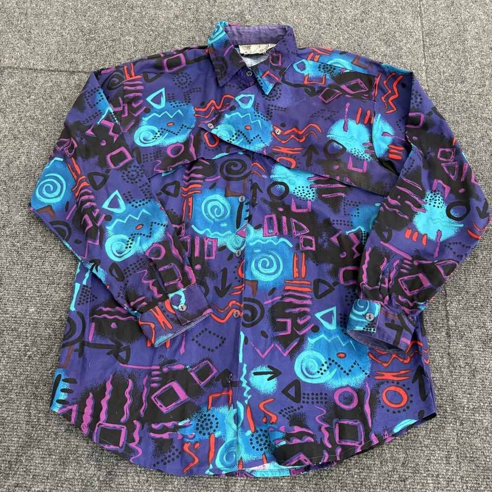 Vintage Mine‎ & Bill's Outfitters Western Tribal Womens Button Up Shirt M